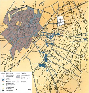 Arras, Base militaire Anglaise. Organisation de la ville avec ses souterrains. Arras, Base militaire Anglaise. Organisation de la ville avec ses souterrains.