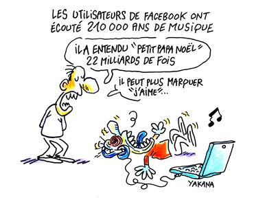 Les utilisateurs de Facebook ont écouté l'équivalent de 210 000 ans de musique Les utilisateurs de Facebook ont écouté l'équivalent de 210 000 ans de musique