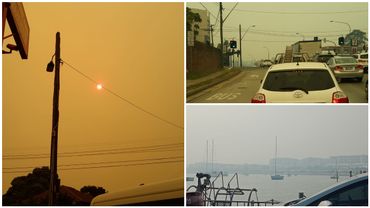 Ciel voilé, soleil orange et fumées persistantes : le quotidien des habitants de Sydney en ce mois de décembre 2019. Ciel voilé, soleil orange et fumées persistantes : le quotidien des habitants de Sydney en ce mois de décembre 2019.