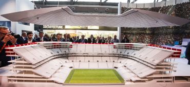 Maquette du stade, présentée en mai 2016 Maquette du stade, présentée en mai 2016