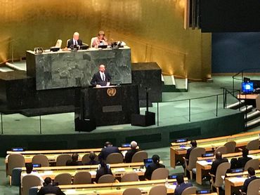 Le Premier ministre, Charles Michel devant l'Assemblée générale de l'ONU, le 27 septembre 2018 Le Premier ministre, Charles Michel devant l'Assemblée générale de l'ONU, le 27 septembre 2018