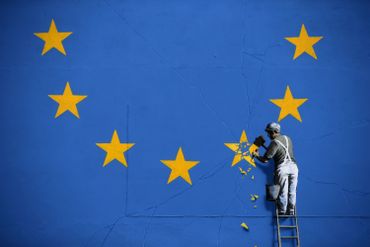 La fresque illustre le Brexit La fresque illustre le Brexit