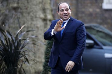 Le président égyptien Abdel Fattah al-Sissi à Londres, en janvier 2020 Le président égyptien Abdel Fattah al-Sissi à Londres, en janvier 2020