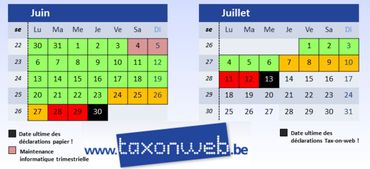 TAx on web futé, ou le calendrier des connexions sur le site fédéral pour remplir sa déclaration d'impôts en ligne TAx on web futé, ou le calendrier des connexions sur le site fédéral pour remplir sa déclaration d'impôts en ligne