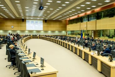 Réunion européenne au Palais d'Egmont en juin 2020 au sujet de la fermeture des frontières dans le cadre de la crise du coronavirus. Réunion européenne au Palais d'Egmont en juin 2020 au sujet de la fermeture des frontières dans le cadre de la crise du coronavirus.