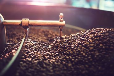Coffee Roaster Cooling Batch of Beans Coffee Roaster Cooling Batch of Beans