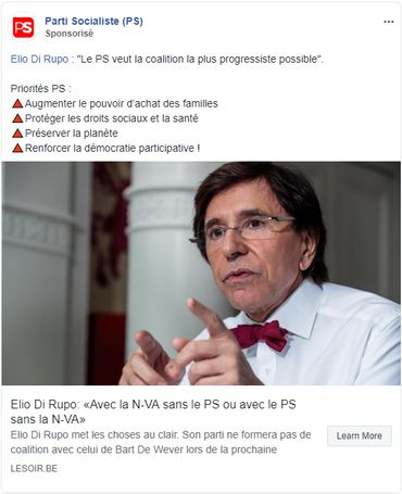 Transparence des publicités politiques: quel parti sponsorise le plus ses posts Facebook? Transparence des publicités politiques: quel parti sponsorise le plus ses posts Facebook?
