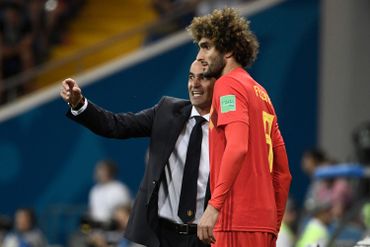 Roberto Martinez et Marouane Fellaini Roberto Martinez et Marouane Fellaini