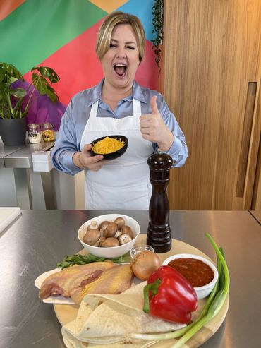 Des quesadillas au poulet Des quesadillas au poulet