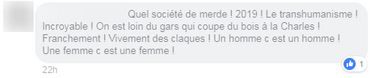 Un commentaire masqué (d'où son aspect grisé) suite à une polémique née sous un article à propos des hommes qui se maquillent... Un commentaire masqué (d'où son aspect grisé) suite à une polémique née sous un article à propos des hommes qui se maquillent...