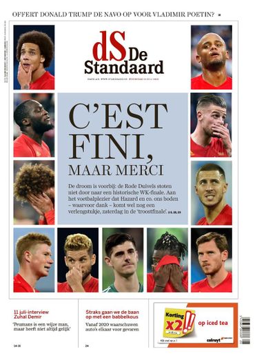 La presse flamande partagée entre tristesse et fierté après une défaite diabolique La presse flamande partagée entre tristesse et fierté après une défaite diabolique