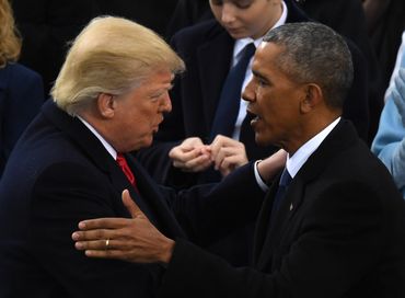Trump et Obama, une passation cordiale. Trump et Obama, une passation cordiale.