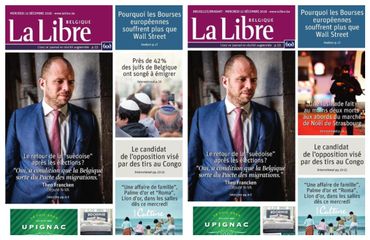 Un même jour, deux unes différentes pour La Libre Belgique. Un même jour, deux unes différentes pour La Libre Belgique.