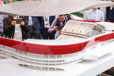 Maquette du stade, présentée en mai 2016 Maquette du stade, présentée en mai 2016