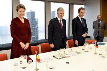 La reine, le roi et le ministre des Affaires étrangères Philippe Goffin à New York La reine, le roi et le ministre des Affaires étrangères Philippe Goffin à New York