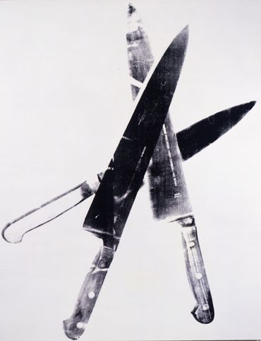 Knives, 1981-1982, Acrylique et sérigraphie sur tissu Knives, 1981-1982, Acrylique et sérigraphie sur tissu