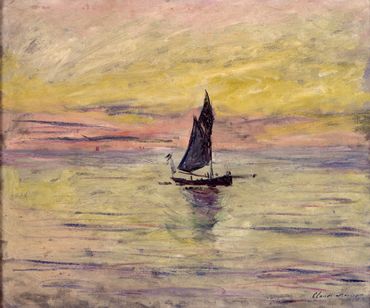 Claude Monet, Voilier effet du soir, 1885 Claude Monet, Voilier effet du soir, 1885