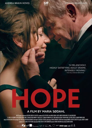L'affiche de "Hope" avec Andrea Braein Hovig et Stellan Skarsgard L'affiche de "Hope" avec Andrea Braein Hovig et Stellan Skarsgard