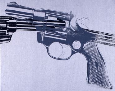 Gun, 1981-1982, Acrylique et sérigraphie sur tissu Gun, 1981-1982, Acrylique et sérigraphie sur tissu