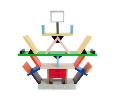 Reproduction miniature de la bibliothèque Carlton, conçue par Ettore Sottsass Reproduction miniature de la bibliothèque Carlton, conçue par Ettore Sottsass