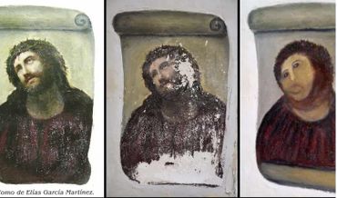 L'hasardeuse restauration du Ecce Homo avait beaucoup fait parler d'elle, en été 2012... L'hasardeuse restauration du Ecce Homo avait beaucoup fait parler d'elle, en été 2012...
