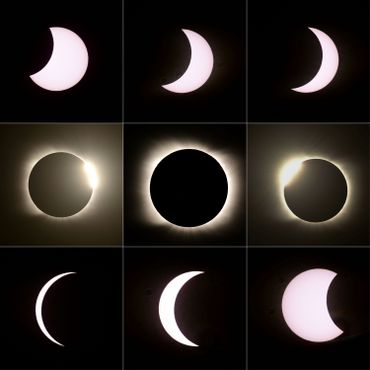 Les phases de l'éclipse totale du soleil Les phases de l'éclipse totale du soleil