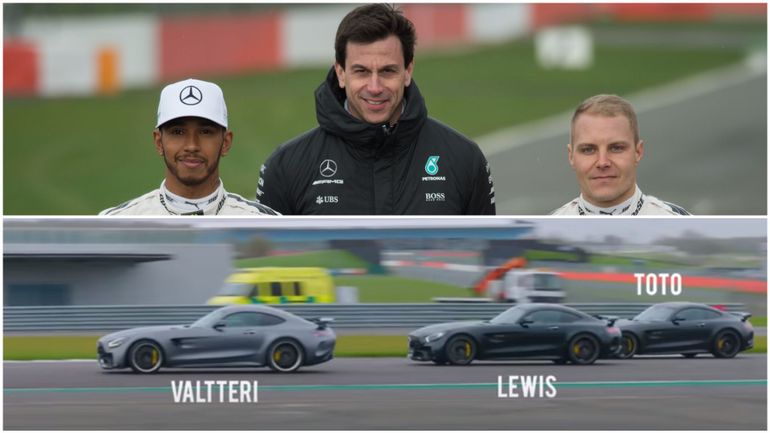 F1 Quand Hamilton Et Bottas Organisent Une Course Dejantee Pour L Anniversaire De Wolff