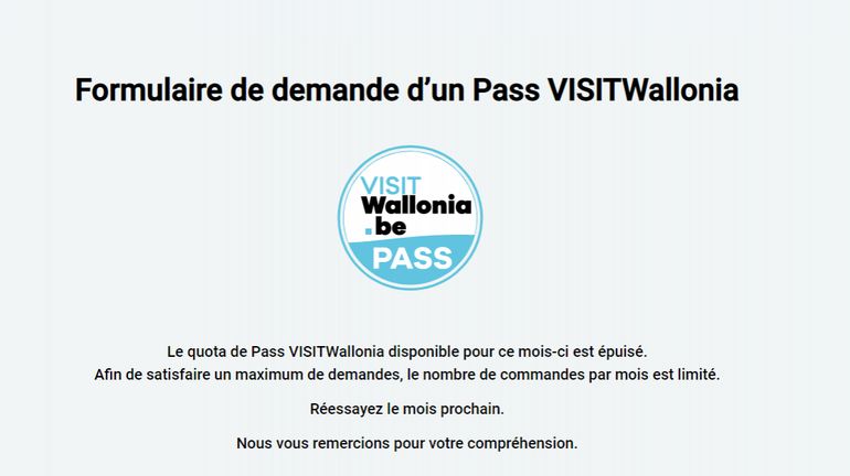Les 20.000 premiers pass VisitWallonia épuisés après 18 minutes