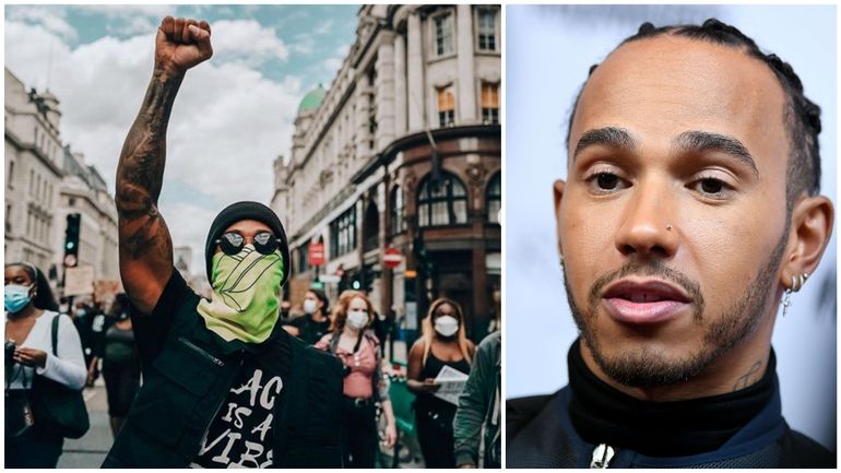 Lewis Hamilton A Manifesté Ce Week-end à Londres Contre Le Racisme Et ...