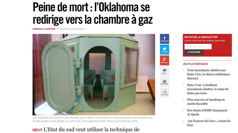 L Oklahoma Remet La Chambre A Gaz Au Gout Du Jour