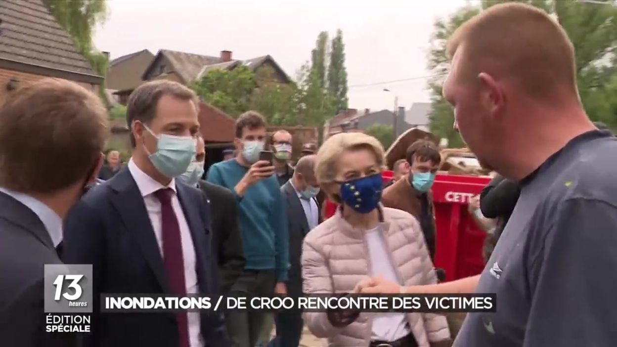 Inondations: De Croo rencontre des victimes