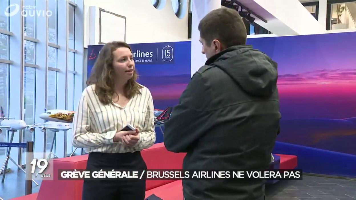 Grève générale : Brussels Airlines annule tous ses vols du 13 février