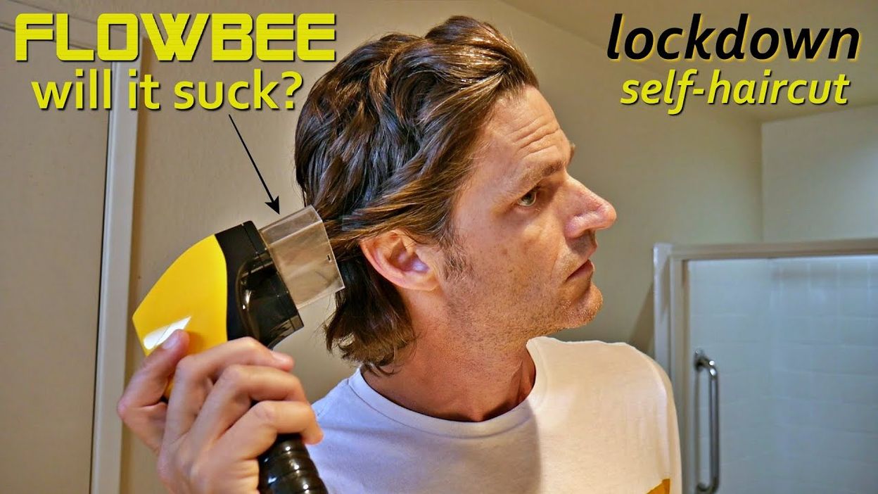 Chopping my hair off with a Flowbee! | Lockdown Self Haircut - 01/12/2020