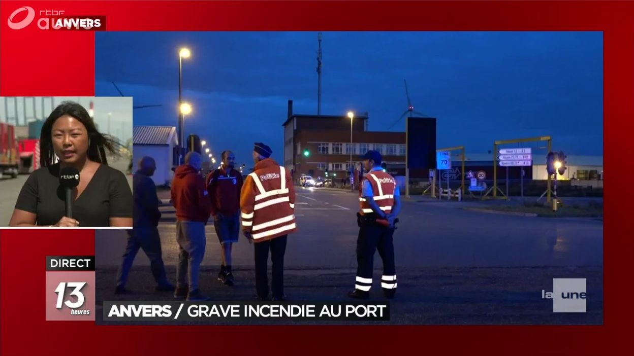 Anvers : grave incendie au port