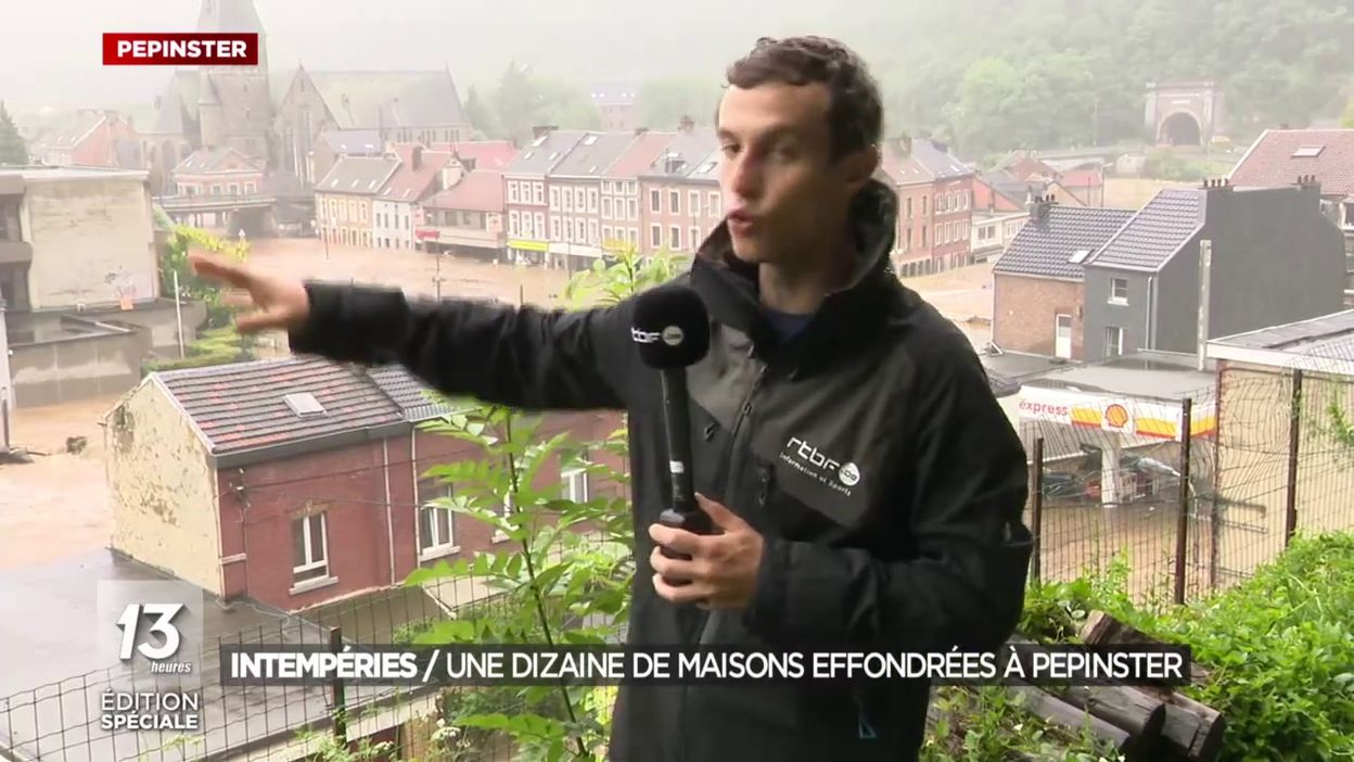 Intempéries : une dizaine de maisons effondrées à Pepinster