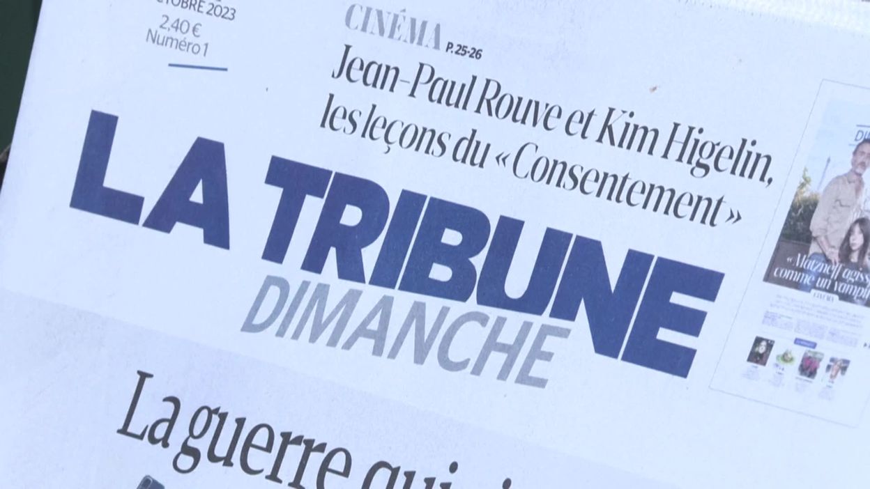Journal La Tribune Dimanche France : images du nouveau journal dominical, La Tribune Dimanche (AFP 08/10/23) - 09/10/2023