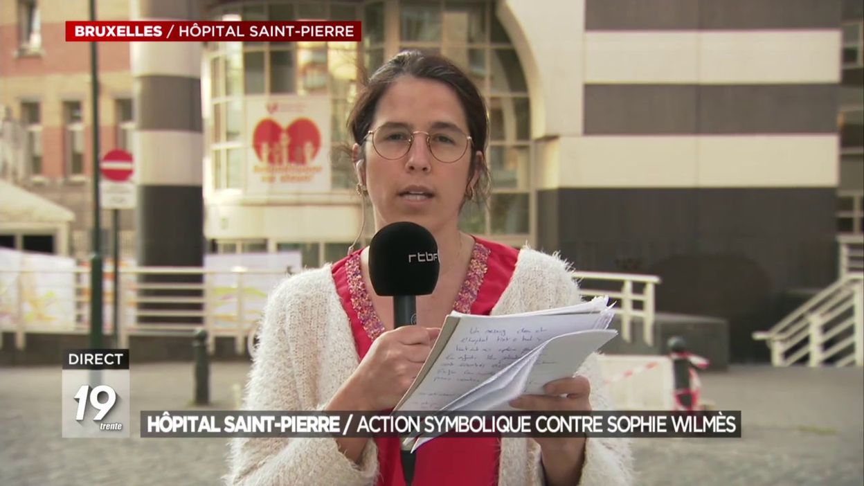 Hôpital Saint-Pierre / Action symbolique contre Sophie Wilmès