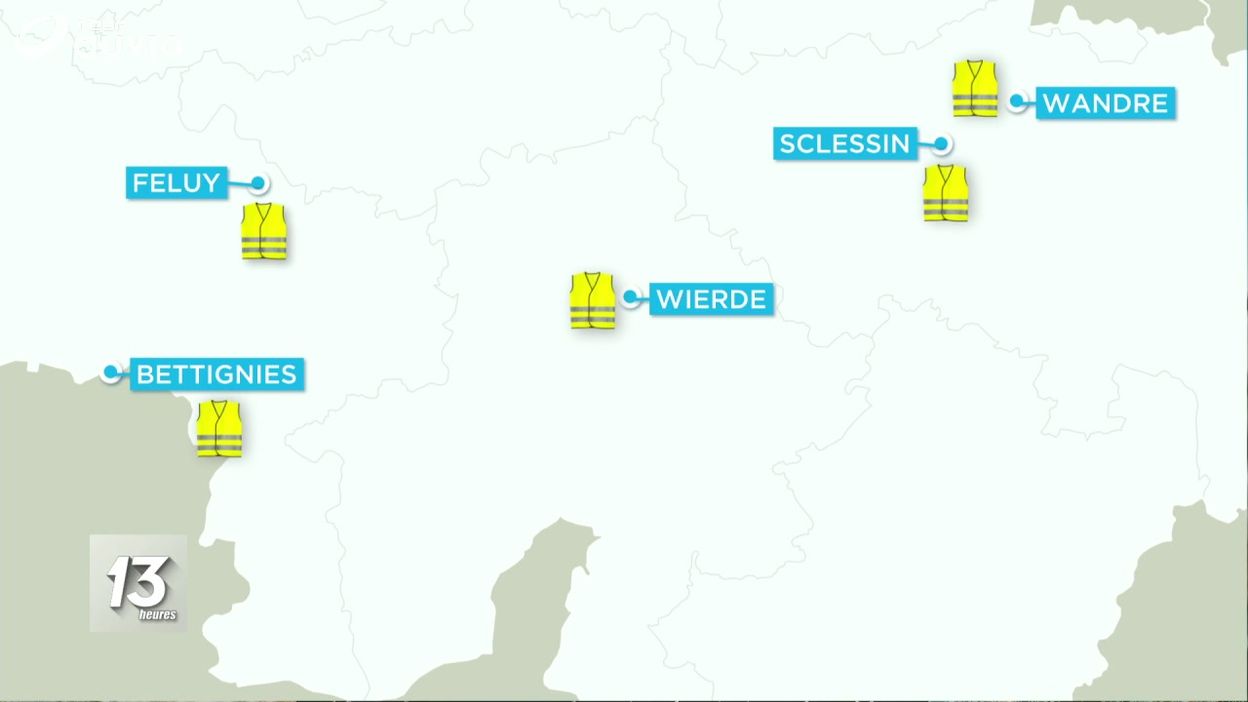 Le Point Sur Les Actions Encore En Cours Des Gilets Jaunes Carte Jt 13h 22112018