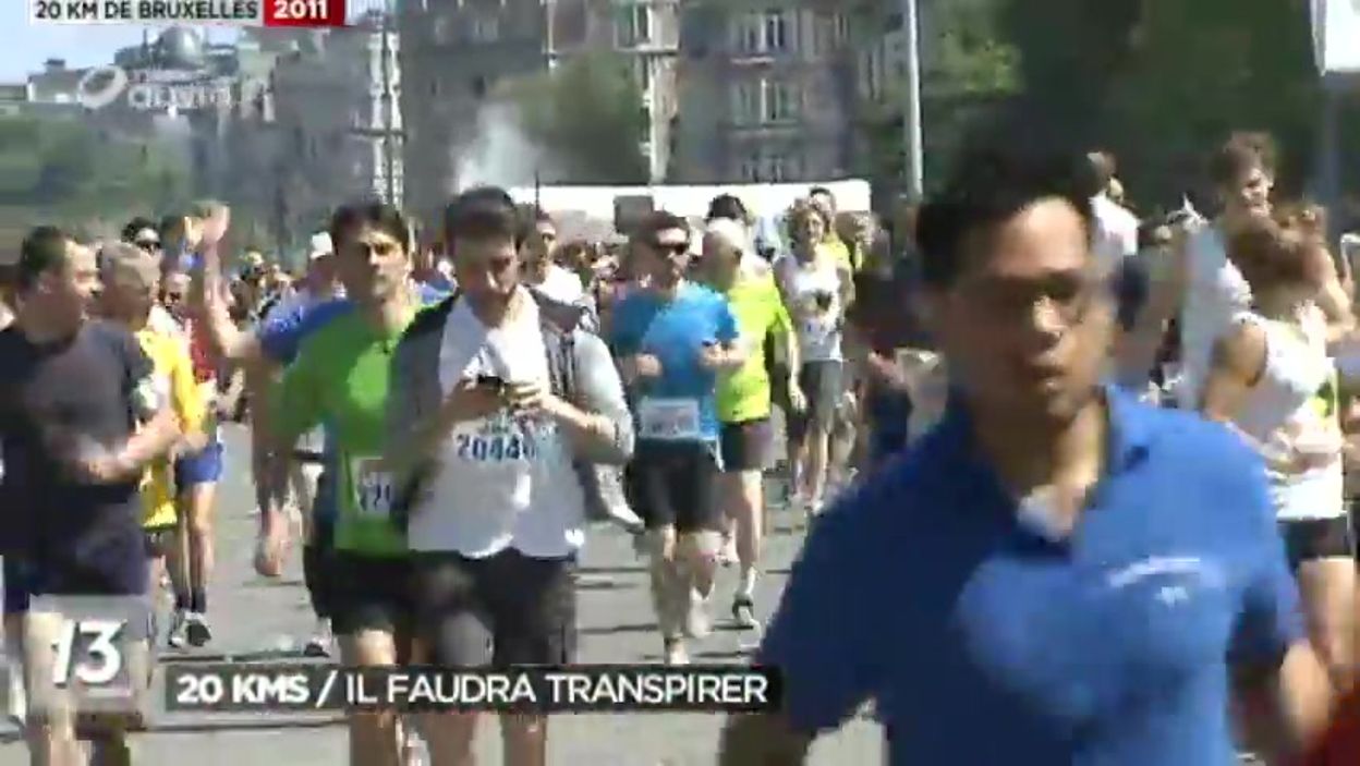 Bruxelles: Les 20 kms sous la chaleur