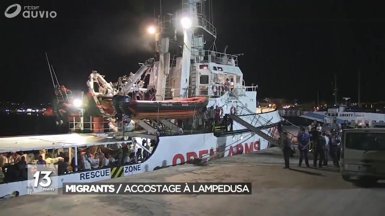Les migrants de l'Open Arms débarqués à Lampedusa