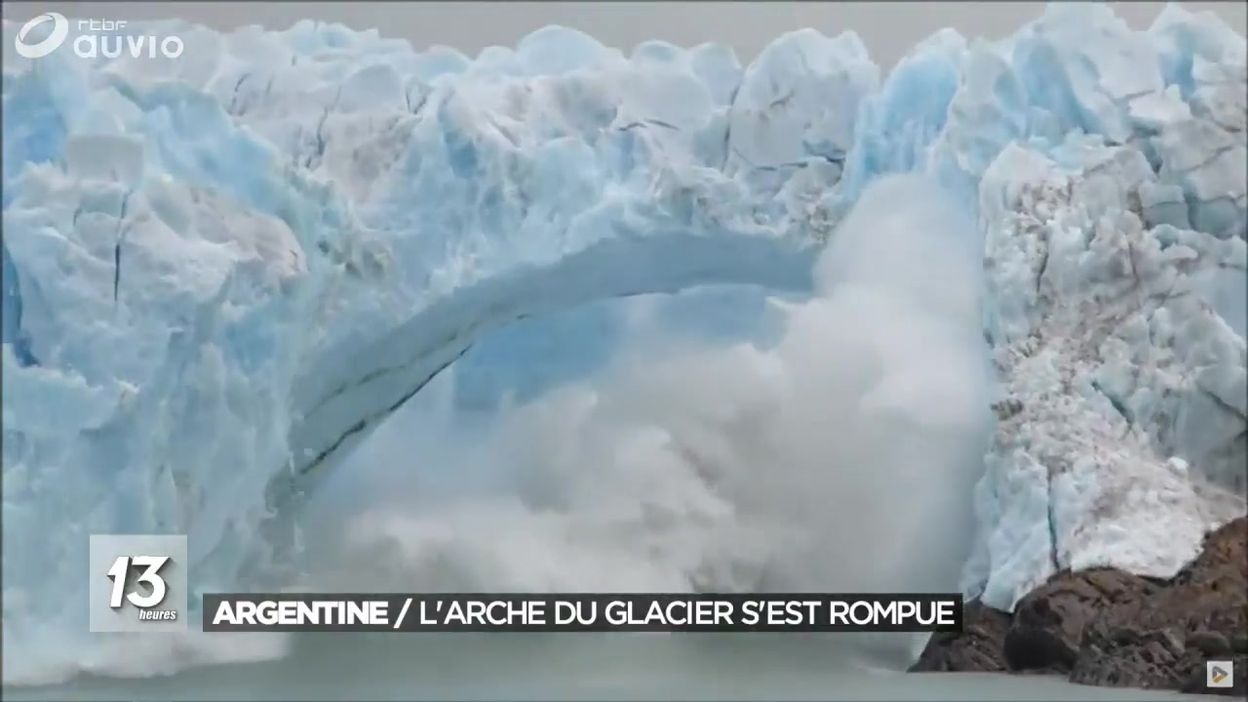 Argentine l arche du glacier de Pito Moreno s est rompu