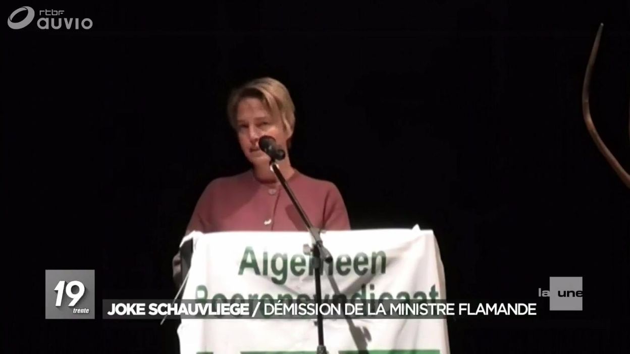 La Ministre flamande de l'Environnement Joke Schauvliege hors jeu