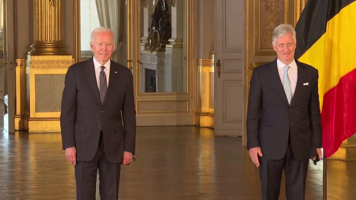 Joe Biden au Palais royal de Bruxelles, rencontre le Roi Philippe et Alexander De Croo