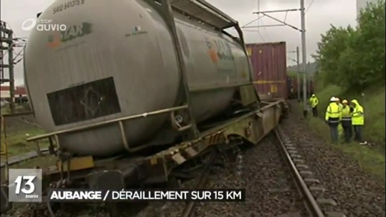 Aubange : déraillement d'un train de marchandises