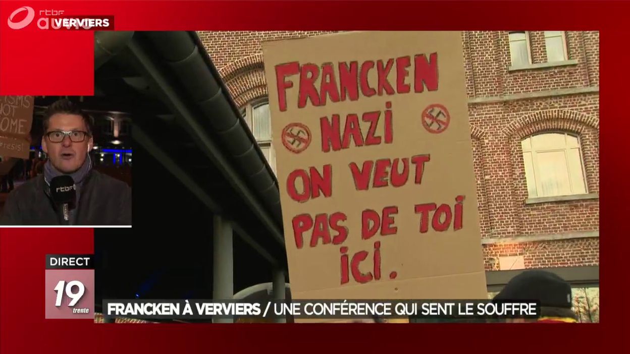 Plus d une centaine de personnes protestent contre la venue de Theo Francken à Verviers (2)