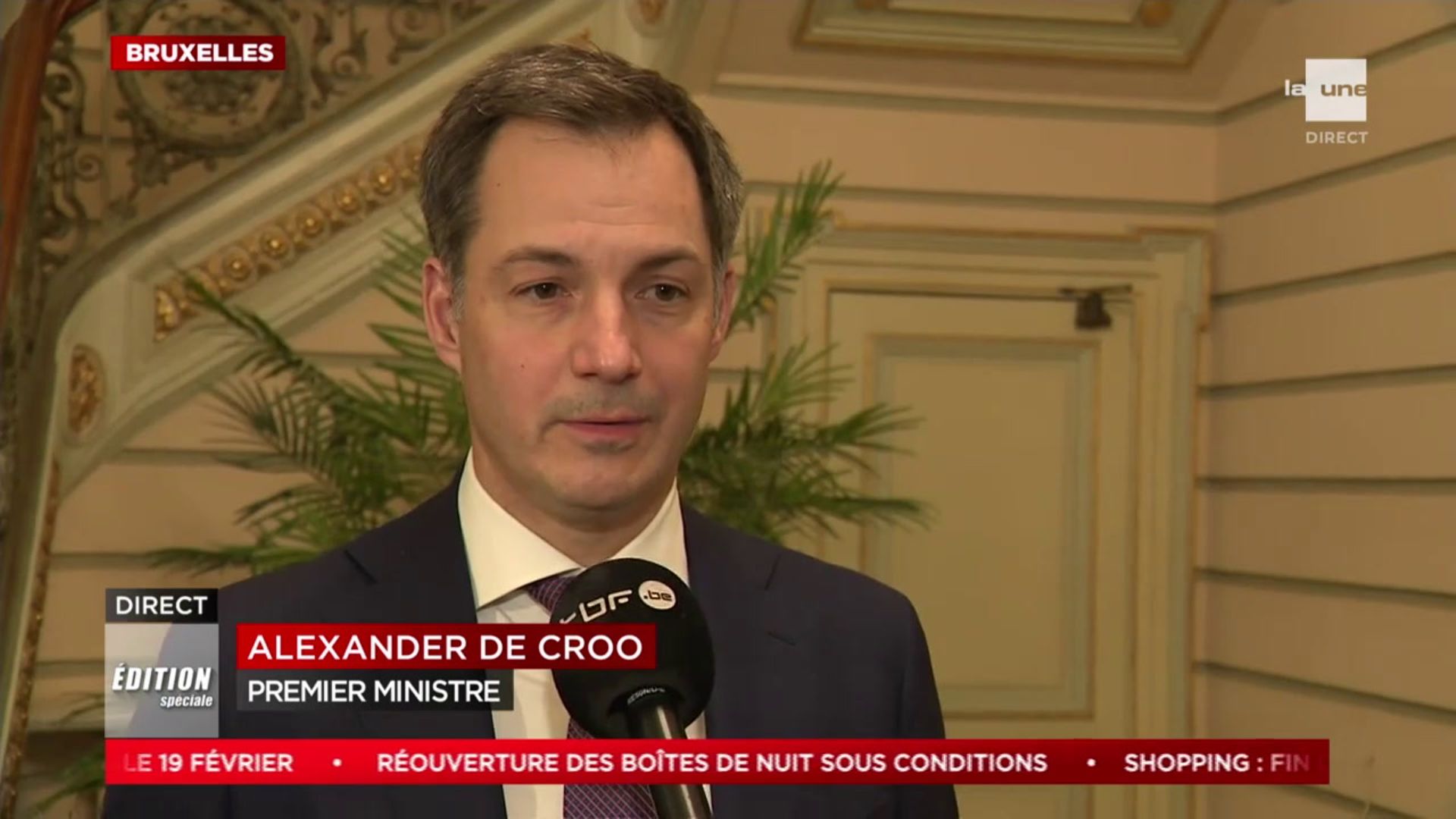 Comité de concertation du 11/02/2022 : Alexander De Croo à propos du \