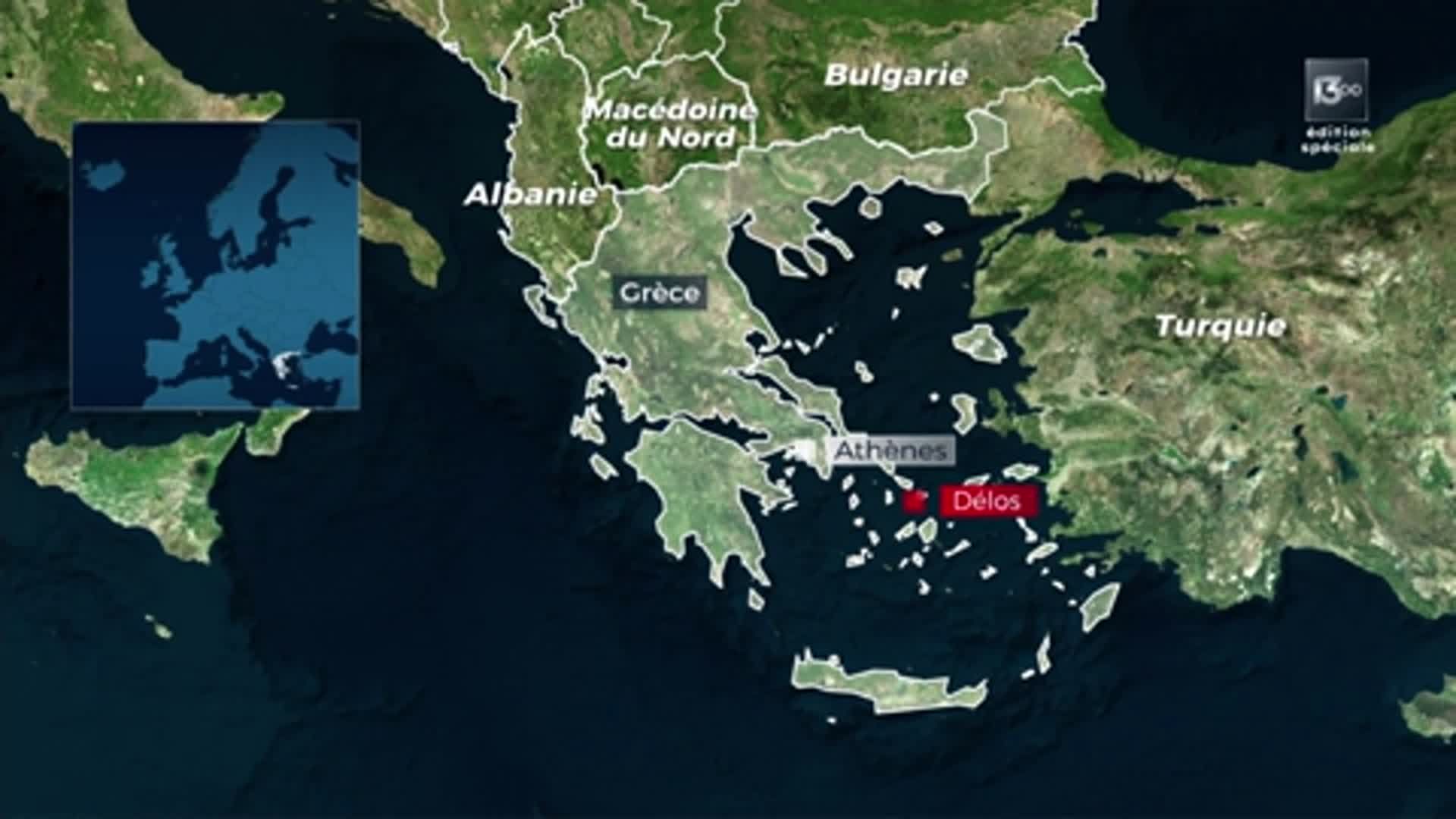 Grèce / Lîle de Délos menacée par la montée des eaux