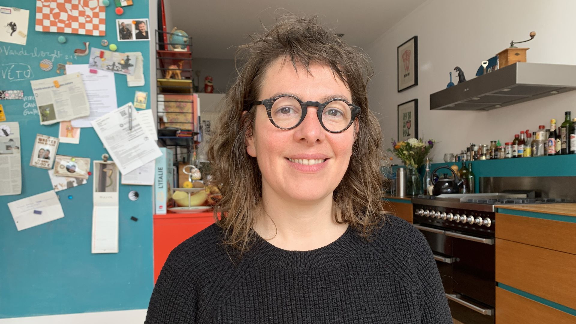 Véronique Jadin au micro de Christine Pinchart Véronique Jadin au